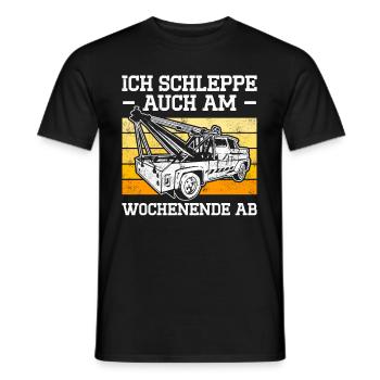 Ich Schleppe Auch Am Wochenende Ab - Männer T-Shirt - Schwarz - Vorne - AI Model Male 178 light (178cm)