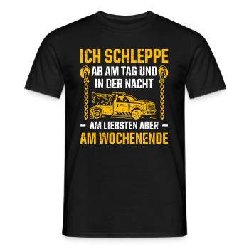 Ich Schleppe Ab Am Liebsten Aber Am Wochenende - Männer T-Shirt - Schwarz - Vorne - AI Model Male 178 light (178cm)
