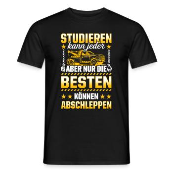 Studieren Kann Jeder Die Besten Können Abschleppen - Männer T-Shirt - Schwarz - Vorne - AI Model Male 178 light (178cm)
