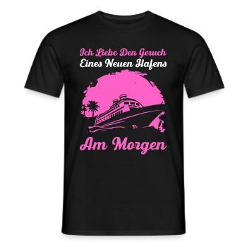 Ich Liebe Den Geruch Eines Neuen Hafens Am Morgen - Männer T-Shirt - Schwarz - Vorne - AI Model Male 178 light (178cm)