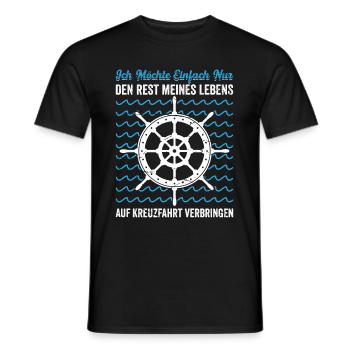 Ich Möchte Einfach Nur Auf Kreuzfahrt Geschenk - Männer T-Shirt - Schwarz - Vorne - AI Model Male 178 light (178cm)