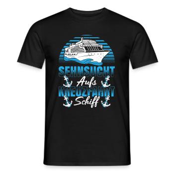 Sehnsucht Aufs Kreuzfahrt Schiff Urlaub - Männer T-Shirt - Schwarz - Vorne - AI Model Male 178 light (178cm)