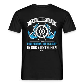 Ankerdemiker Person Die Es Liebt In See Zu Stechen - Männer T-Shirt - Schwarz - Vorne - AI Model Male 178 light (178cm)