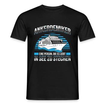 Ankerdemiker Person Die Es Liebt In See Zu Stechen - Männer T-Shirt - Schwarz - Vorne - AI Model Male 178 light (178cm)