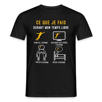 escrime homme temps libre cadeau escrimeur - T-shirt homme - noir - Devant - AI Model Male 178 light (178cm)