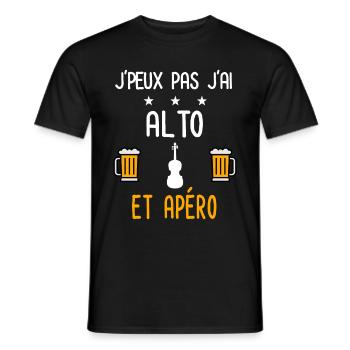 je peux pas alto - T-shirt homme - noir - Devant - AI Model Male 178 light (178cm)
