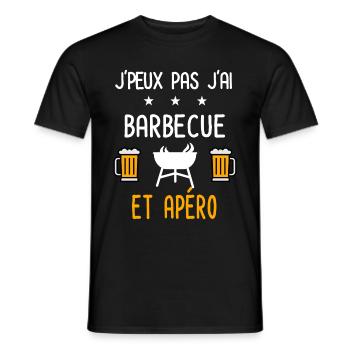 je peux pas barbecue grill - T-shirt homme - noir - Devant - AI Model Male 178 light (178cm)