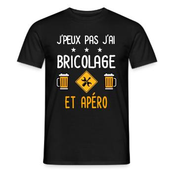 je peux pas bricolage - T-shirt homme - noir - Devant - AI Model Male 178 light (178cm)