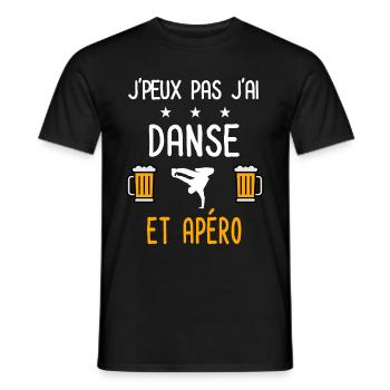 je peux pas danse danceur - T-shirt homme - noir - Devant - AI Model Male 178 light (178cm)