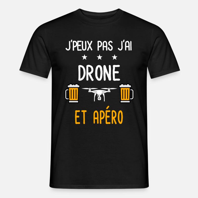 je peux pas drone - T-shirt homme - noir