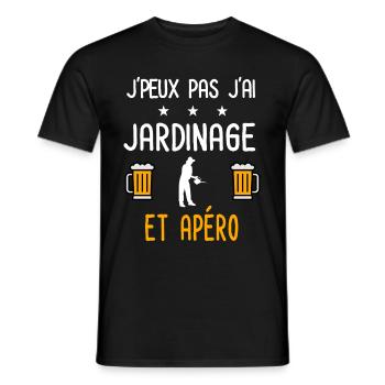 je peux pas jardinage jardnier - T-shirt homme - noir - Devant - AI Model Male 178 light (178cm)