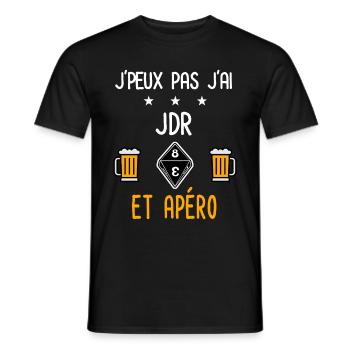 je peux pas jdr jeu de rôle - T-shirt homme - noir - Devant - AI Model Male 178 light (178cm)