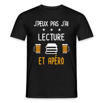 je peux pas lecture - T-shirt homme - noir - Devant - AI Model Male 178 light (178cm)