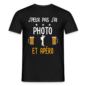 je peux pas photo - T-shirt homme - noir - Devant - AI Model Male 178 light (178cm)