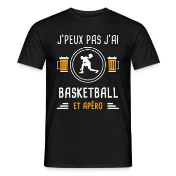je peux pas j'ai basketball sport apéro cadeau - T-shirt homme - noir - Devant - AI Model Male 178 light (178cm)