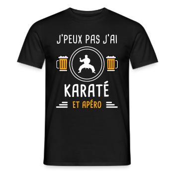 je peux pas j'ai karaté apéro cadeau - T-shirt homme - noir - Devant - AI Model Male 178 light (178cm)