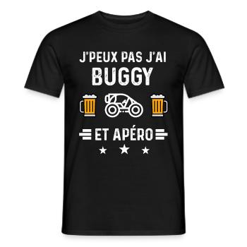 j'peux pas j'ai buggy et apéro - T-shirt homme - noir - Devant - AI Model Male 178 light (178cm)