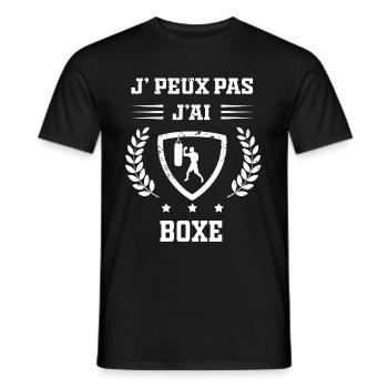 Je peux pas j'ai boxe humour - T-shirt homme - noir - Devant - AI Model Male 178 light (178cm)