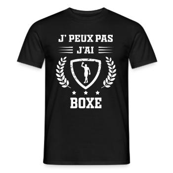 Je peux pas j'ai boxe homme humour - T-shirt homme - noir - Devant - AI Model Male 178 light (178cm)