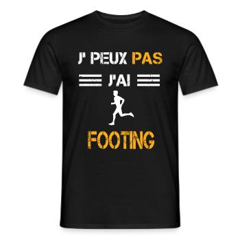 Je peux pas j'ai footing cadeau coureur - T-shirt homme - noir - Devant - AI Model Male 178 light (178cm)