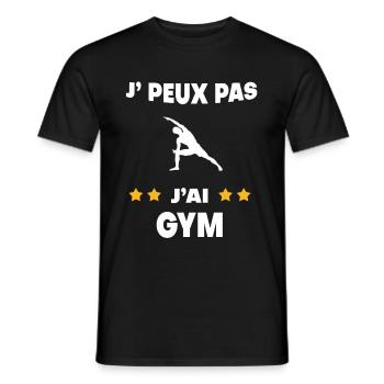 Je peux pas j'ai gym cadeau gymnaste - T-shirt homme - noir - Devant - AI Model Male 178 light (178cm)