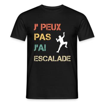 Je peux pas j'ai escalade vintage drôle - T-shirt homme - noir - Devant - AI Model Male 178 light (178cm)