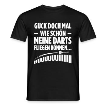 Guck Doch Mal Wie Schön Meine Darts Fliegen Können - Männer T-Shirt - Schwarz - Vorne - AI Model Male 178 light (178cm)