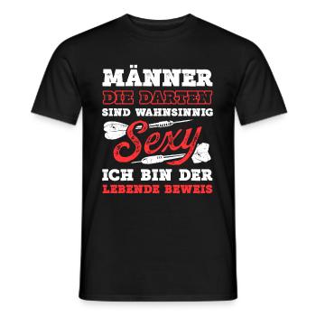 Männer Die Darten Sind Wahnsinnig Sexy Ich Bin Der - Männer T-Shirt - Schwarz - Vorne - AI Model Male 178 light (178cm)