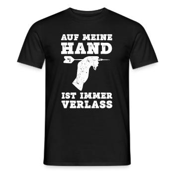 Auf Meine Hand Ist Immer Verlass - Männer T-Shirt - Schwarz - Vorne - AI Model Male 178 light (178cm)