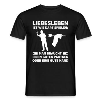 Liebesleben Ist Wie Dart Spielen: Man Braucht Eine - Männer T-Shirt - Schwarz - Vorne - AI Model Male 178 light (178cm)