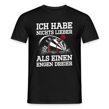 Ich Habe Nichts Lieber Als Einen Engen Dreier - Männer T-Shirt - Schwarz - Vorne - AI Model Male 178 light (178cm)