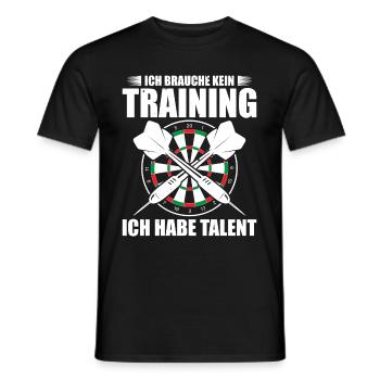 Ich Brauche Kein Training Ich Habe Talent - Männer T-Shirt - Schwarz - Vorne - AI Model Male 178 light (178cm)
