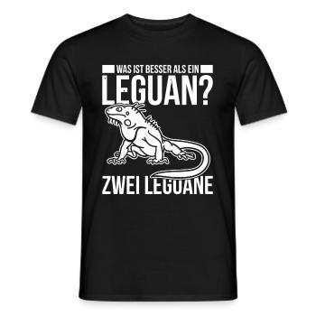 Was ist besser als ein Leguan? Zwei Leguane? - Männer T-Shirt - Schwarz - Vorne - AI Model Male 178 light (178cm)