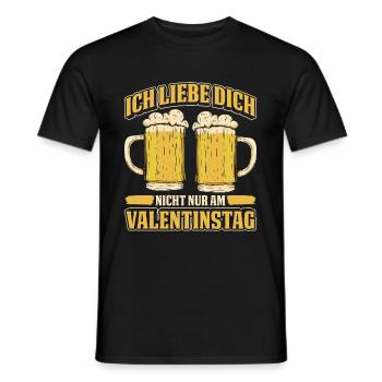 Ich Liebe Dich Nicht Nur Am Valentinstag - Männer T-Shirt - Schwarz - Vorne - AI Model Male 178 light (178cm)