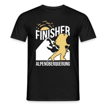 Alpenüberquerung Für Alpenüberquerer Wanderin Wand - Männer T-Shirt - Schwarz - Vorne - AI Model Male 178 light (178cm)
