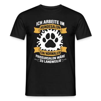 Hundepflege für Hundefriseurin Hundefriseur Groome - Männer T-Shirt - Schwarz - Vorne - AI Model Male 178 light (178cm)