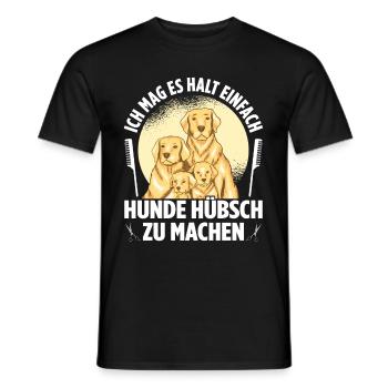 Hundepflege für Hundefriseurin Hundefriseur Groome - Männer T-Shirt - Schwarz - Vorne - AI Model Male 178 light (178cm)