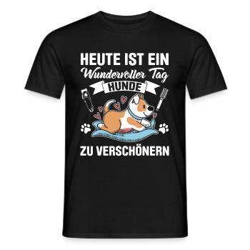 Hundepflege für Hundefriseurin Hundefriseur Groome - Männer T-Shirt - Schwarz - Vorne - AI Model Male 178 light (178cm)