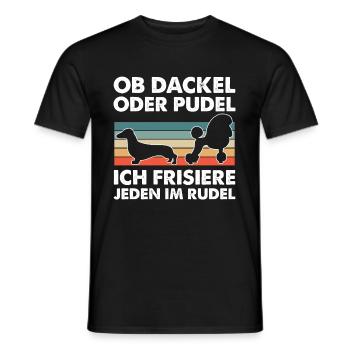 Hundepflege für Hundefriseurin Hundefriseur Groome - Männer T-Shirt - Schwarz - Vorne - AI Model Male 178 light (178cm)