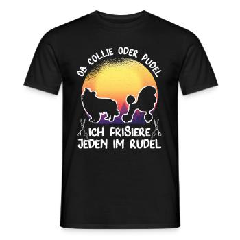 Hundepflege für Hundefriseurin Hundefriseur Groome - Männer T-Shirt - Schwarz - Vorne - AI Model Male 178 light (178cm)