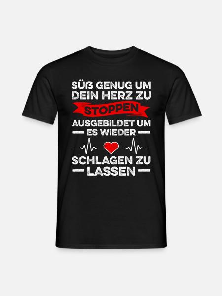 Erste Hilfe Für Ersthelfer Rettungssanitäter Sanit - Männer T-Shirt - Schwarz