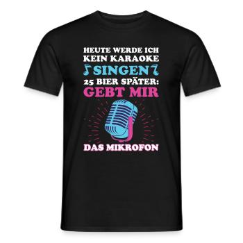 Karaoke Singen Für Lustige Karaoke Sängerin Karaok - Männer T-Shirt - Schwarz - Vorne - AI Model Male 178 light (178cm)