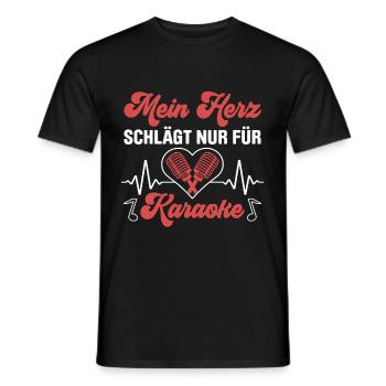 Karaoke Singen Für Lustige Karaoke Sängerin Karaok - Männer T-Shirt - Schwarz - Vorne - AI Model Male 178 light (178cm)