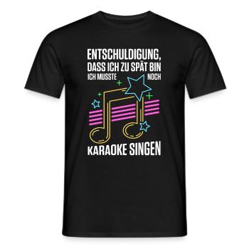 Karaoke Singen Für Lustige Karaoke Sängerin Karaok - Männer T-Shirt - Schwarz - Vorne - AI Model Male 178 light (178cm)