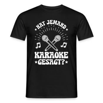 Karaoke Singen Für Lustige Karaoke Sängerin Karaok - Männer T-Shirt - Schwarz - Vorne - AI Model Male 178 light (178cm)