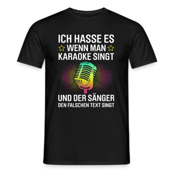 Karaoke Singen Für Lustige Karaoke Sängerin Karaok - Männer T-Shirt - Schwarz - Vorne - AI Model Male 178 light (178cm)
