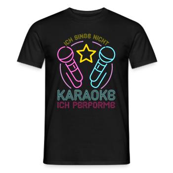 Karaoke Singen Für Lustige Karaoke Sängerin Karaok - Männer T-Shirt - Schwarz - Vorne - AI Model Male 178 light (178cm)