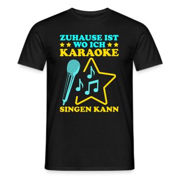 Karaoke Singen Für Lustige Karaoke Sängerin Karaok - Männer T-Shirt - Schwarz - Vorne - AI Model Male 178 light (178cm)