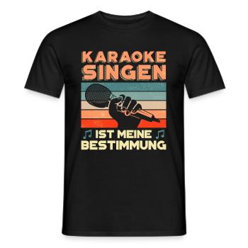 Karaoke Singen Für Lustige Karaoke Sängerin Karaok - Männer T-Shirt - Schwarz - Vorne - AI Model Male 178 light (178cm)