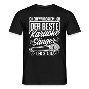 Karaoke Singen Für Lustige Karaoke Sängerin Karaok - Männer T-Shirt - Schwarz - Vorne - AI Model Male 178 light (178cm)